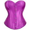 Satin Overbust Corset Bustier Plastic Boned Gothic Gorset Sexy Plus Size Korset Sexy Shapers bustiers Slimming