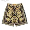 Heren shorts Summer Mens Designer Medusa Barocco Silk Shorts Gedrukte zwem shorts Jersey Black Swimwear Men Half broek Man Korte oversized shorts zwembroek L49