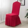 Couvre-chaise Jupe plissée Spandex Party Mariages Banquet Polyester Cover El Home Decor Wedding