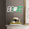 LED 3D grande horloge murale numérique