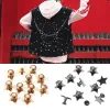 10pcs / ensemble Rivets d'étoiles à cinq points en métal 3 couleurs 9/12/19mm DIY Vêtements Chaussures rivets décor de couture