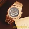 Zwitsers AP pols horloge Royal Oak Black Plate 18K Rose Gold Automatische mechanische heren Watch 25960or.OO.1185or.03