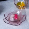 Skålar japansk glas skål sås maträtt smak kall fruktdessert platta oregelbundet kreativt litet hem