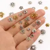 1bag Charms Gold Silver mix Hollow Open Filigree Flower End Perles Cap Bijoux pour l'aiguille ACCESSORIE DIY DIY ACCESSORIE