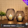 Bandlers Black Lantern Chandelier Vintage Decoration Iron Decoration Romantic Christmas Shooting Accessoires