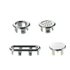 4pcs Plastic Bath Sink Overflow Drains 22-24mm Basin Sink Round Ring Electroplating Overflow Ring Chrome Hole Cover Accessorie