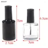 Storage Bottles 10/15ml Empty Nail Polish Bottle Clear Glass With Brush Refillable Manicure Tool
