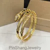 10A Bangle Jewelry Designer Pulsera de múltiples circuitos STERTERLE STERLING Mujer Reducir Hard Snake Chain Cadena de serpientes Mujer Dama perfecta con caja