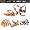 Dansschoenen swdzm kinderen latin vrouwen meisjes balzaal moderne wals dansende kinderen zachte outsole salsa sandalen maat 26-40