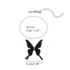 Pendant Necklaces Stylish Clavicle Chain Invisible Fishing Line Lock Collar Necklace Unique Butterfly Shaped Neckchain For Women Girls