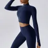 Hearuisavy herfstelasticiteit yoga jas outdoor hardloop sportjack vrouwelijke gym rits strakke fitting jas dames sportkleding