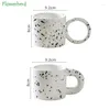 Canecas de canecas Creative Coffee Creamic Cup com grande alça de orelha Tea Artistic Sense Ink Splash Casal Water