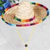 Шляпы для одежды для собак для собак шляпы 1PC Sombrero Шляпа мексиканское солнце с струной для/ кошка/ лето на открытом воздухе- размер L46