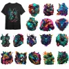 Iron-On-klistermärke för Clothe DIY Animal Color Stickers Graffiti Pretty DTF Stickers T-shirt Hoodie Patch Waterproof