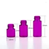 Storage Bottles 5PCS 1ml Purple Empty Perfume Bottle Roller Ball Durable For Travel Gradient Color Thick Glass Roll Small Size