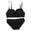 Dames beha set meisje bloemen kanten kanten ondergoed set underwire brassiere push up outfit