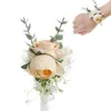 Fleurs décoratives filles demoiselle d'honneur bracelet bracelet de mariage cadeaux de mariée simulation de fête de la Saint-Dayhand