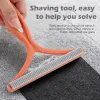 Silicone Double face Remover de cheveux pour animaux de compagnie Portable Remover Clean Tool Tool Sofa Clothes Pull Sweater Fabric Retour