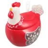 Dinnerware Sets European And American Pastoral Ceramic Salt Shaker Hen Ceramics Seasoning Storage Pot