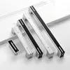 Closet Dresser Pull Square Cupboard Kitchen Knob Nordic Style Silver Black Zinc Alloy Cabinet Drawer Hardware Handle