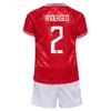 2024 Danemark Mens Soccer Jerseys National Team Andersen Jensen Eriksen Hojbjerg Dolberg Hojlund Home Away Football Shirts Adult Uniforms