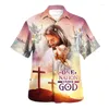 Men's Casual Shirts Jesus Love Me God Loves The World Hawaiian Mens Womens Fashion Cool Beach Summer Floral Shirt Tops Clothes