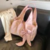 Sacs à bandouliers Mignon Bow Fashion Hands sac à main grande capacité sac à sac à sacrel avec fermeture de fermeture à fermeture éclair du sac à bandoulière sous les bras pour les femmes et les filles