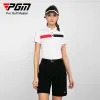 Pgm golf femmes t-shirts à manches courtes vêtements de la dame d'été