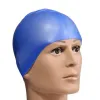 1st Silicone Swimming Cap Men Kvinnor Långt hår Vattentät färg Sport Hög Elastiska vuxna Swim Pool Hat Diving Hat