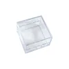 Mini Clear Storage Box Transparent Square Plastic Box örhängen smycken Förpackning Små kort förvaringslåda smyckesorganisatör fall