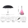 Colorful Automatic Reverse Folding Umbrella Man Women Sun Rain Car Inverted Umbrellas Double Layer Anti UV Self Stand Parapluie