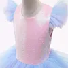 Girls Rainbow Unicorn Princess Abito Torta strati TutU Prom Abito per bambini Bambini Da sera Formale Formale Pageant Vestidos