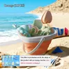 Beach Sand Play Water Set Folding Bucket Summer Toys for Children Kids Outdoor Game Accessories Color Random 240408