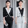 Dames tweedelige broek Zakenpak Autumn Fashionable 2024 Koreaans temperament gastheer Western Style Two-Piece