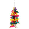 Bird Toy Wood Hanging Parrot Toy Healthy Bite Tuggning med Pecking Bird Pet Toy Söt Pet Bird Product Aves Vogel Speelgoed