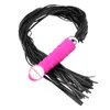 Crystal Dildo Real Leather Flugger Glass Penis Whip Sexy G-Spot Anal Melly Strumenti di perline Restringe BDSM Adult Games