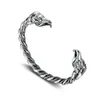 Bangle Chuangcheng retro stil nisch personliga smycken viking run mönster rostfritt stål kråkhuvud armband