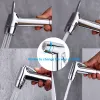 Toalett Bidet Spray Gun Double Water Way Sprayer Handhållen Badrum Dusch Ab Portable Bidet kranar Rese Bidet Attachment