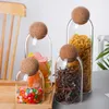 Storage Bottles Cork Stopper Glass Sealed Jar Coffee Beans Dried Fruit Box Kitchen Food Multigrain Creative Tea