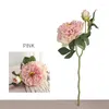 Dekorativa blommor Autumn Style 2-Head Scorched Edge Peony Simulation Artificial Flower Korean Brud Holding Home Imitation Fake Bouquet