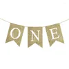 Party Decoration Boy Girl First Birthday Favors One Year Old Baby High Chair Flag Banner Po Props Supplie Commemoration Day
