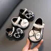 Boots Kids Girls Leather Princess Boots Autumn Winter 2022 Newborn Soft NonSlip Infant Walking Shoes Children Bowknot Single Shoes