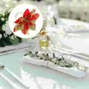 Bordduk Jul servettringar Holder Wedding Plastic Xmas Decoration Serviette Buckle Decorative Creative Spuckles Holders