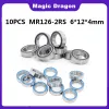 10PCS ABEC-5 MR126-2RS MR126 2RS MR126 RS MR126RS 6x12x4 mm rubber sealed miniature High quality deep groove ball bearing