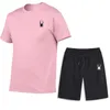 Tshirts en coton et shorts sportifs pour hommes et sports de gymnase Jogging sur les tenues à manches courtes de haute qualité.