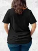 Plussize womens shortsleeved Tshirt with three peaceful old ladies in ukulele round neck casual fashion sizes L to 5XL 240409