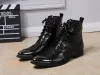 Stivali Western Cowboy Classic Black Black Botas MILATERES Guido Slivo in pelle Stivali militari in acciaio Stivali militari High Top Male Uomini