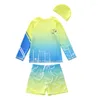 Women's Swimwear Swimsuit Boy 3 Pcs Long Sleeve Children's Rash Guard Set Baby Toddler Big Boys Bathing Suit Summer Beach Clothes Kids