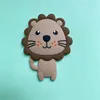 5pcs Silicone Teether Lion Cartoon Animal BPA Free Rodents Teething Necklace Food Grade Infant Chewable Toys Baby Teether 240407