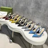 2024 New Women 's Heels Sandals 형식 신발 여성 디자이너 드레스 슈즈 럭스 힐스 힐스 디자이너 신발 둥근 발가락 발가락 캐주얼 신발 크기 35-42